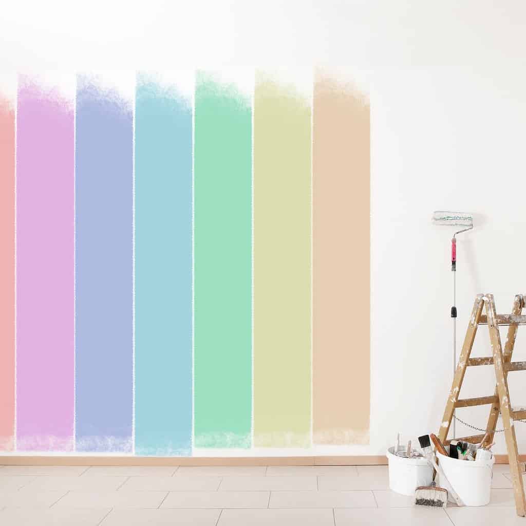 a picture of a color palette on a wall
